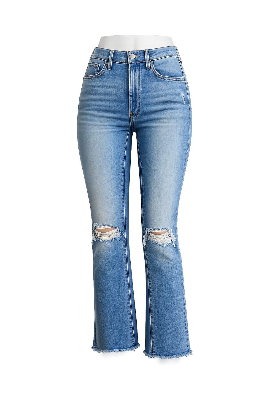 MOTHER Hustler Ankle Fray Thrilling Shots Jeans - Size 24 - Crop Flare